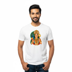 BestyPop Men’s Graphic Print Round Neck T-Shirt- Murugan (170 GSM single jersey)