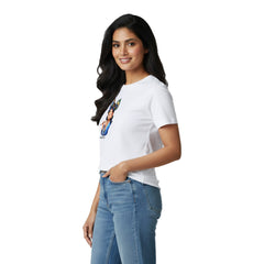 BestyPop Women’s Graphic Print Round Neck T-Shirt- Krishna (170 GSM single jersey)