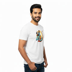 BestyPop Men’s Graphic Print Round Neck T-Shirt- Jai Shree Ram (170 GSM single jersey)