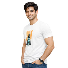 BestyPop Men’s Graphic Print Round Neck T-Shirt- Shivan (170 GSM single jersey)