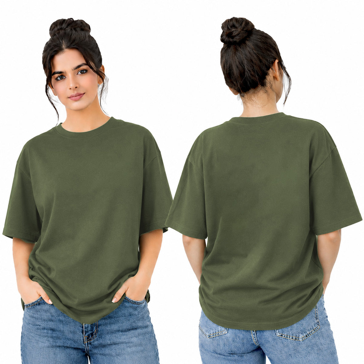 BestyPop Women’s Oversized Plain T-Shirt