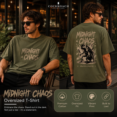 BestyPop Men’s Oversized T-Shirt - MidNight Chaos