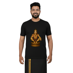 BestyPop Men’s Graphic Print Round Neck T-Shirt- Ayyappan (170 GSM single jersey)