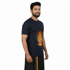 BestyPop Men’s Graphic Print Round Neck T-Shirt- Ayyappan (170 GSM single jersey)