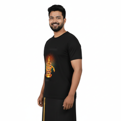 BestyPop Men’s Graphic Print Round Neck T-Shirt- Ayyappan (170 GSM single jersey)