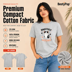 Cat Lover's Round Neck T-Shirts For Women - Pawsitively - (170 GSM) single jersey