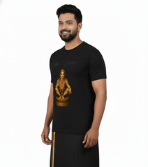 BestyPop Men’s Graphic Print Round Neck T-Shirt- Ayyappan (170 GSM single jersey)