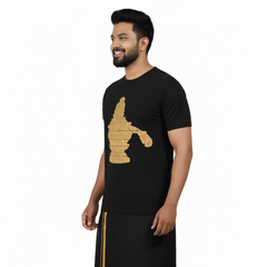 BestyPop Men’s Graphic Print Round Neck T-Shirt- Ayyappan (170 GSM single jersey)