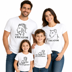 Lion Family Matching Round Neck T-Shirt for Dad – The Creator- (170 GSM) single jersey