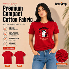 Cat Lover's Round Neck T-Shirts For Women - Pawsitively - (170 GSM) single jersey