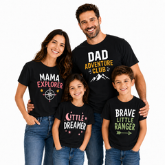Adventure Family Matching Round Neck T-Shirt for Mom – Mama Explore- (170 GSM) single jersey