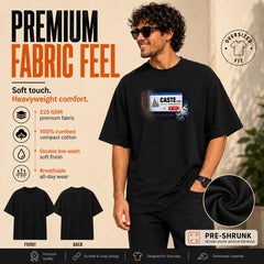Freethinker | Arif Men's Equality Crew neck Oversized T-Shirt - (225 GSM heavyweight fabric)