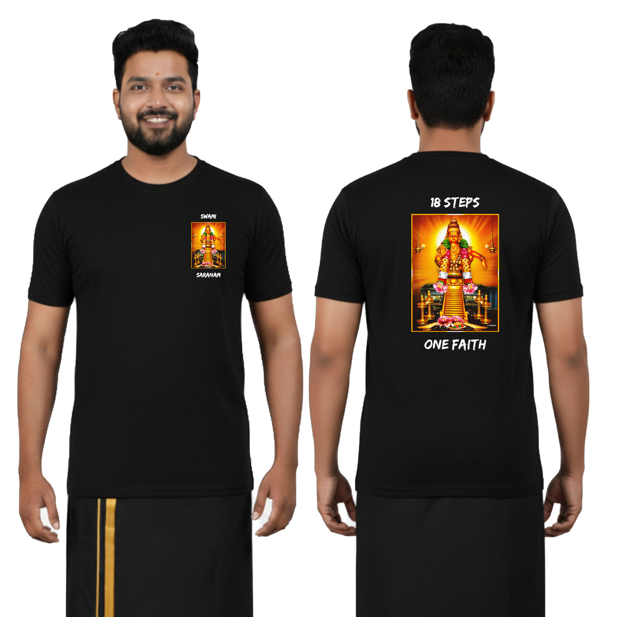 BestyPop Men’s Graphic Print Round Neck T-Shirt- Ayyappan
