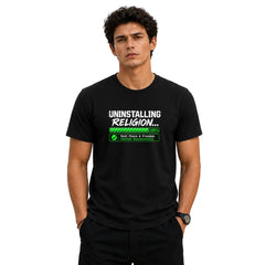 Freethinker | Arif Men's Uninstalling Religion Crew Neck T-Shirt - (170 GSM single jersey)