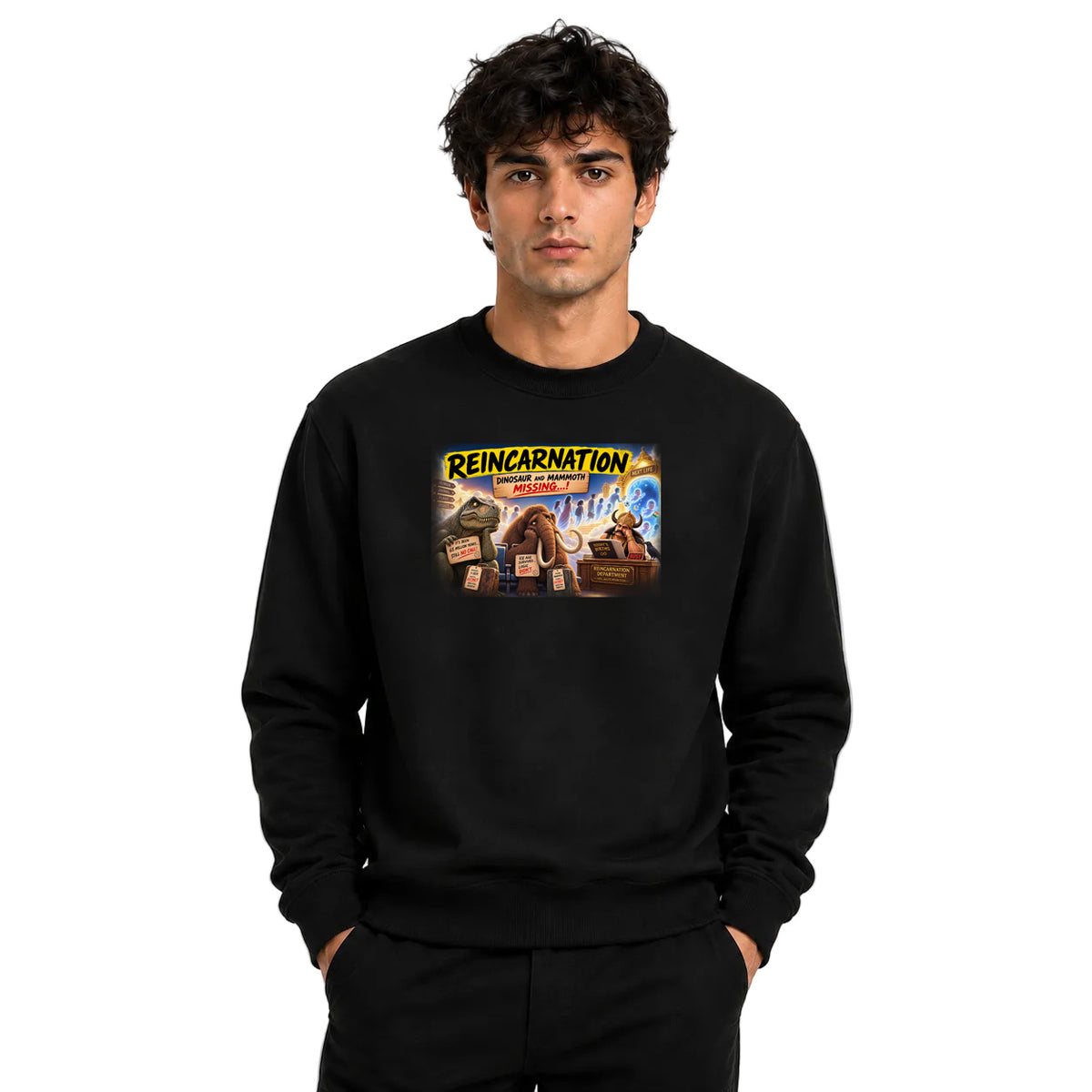 Freethinker | Arif  Men's Reincarnation Sweatshirt full sleeve - (270 GSM, unbrushed)
