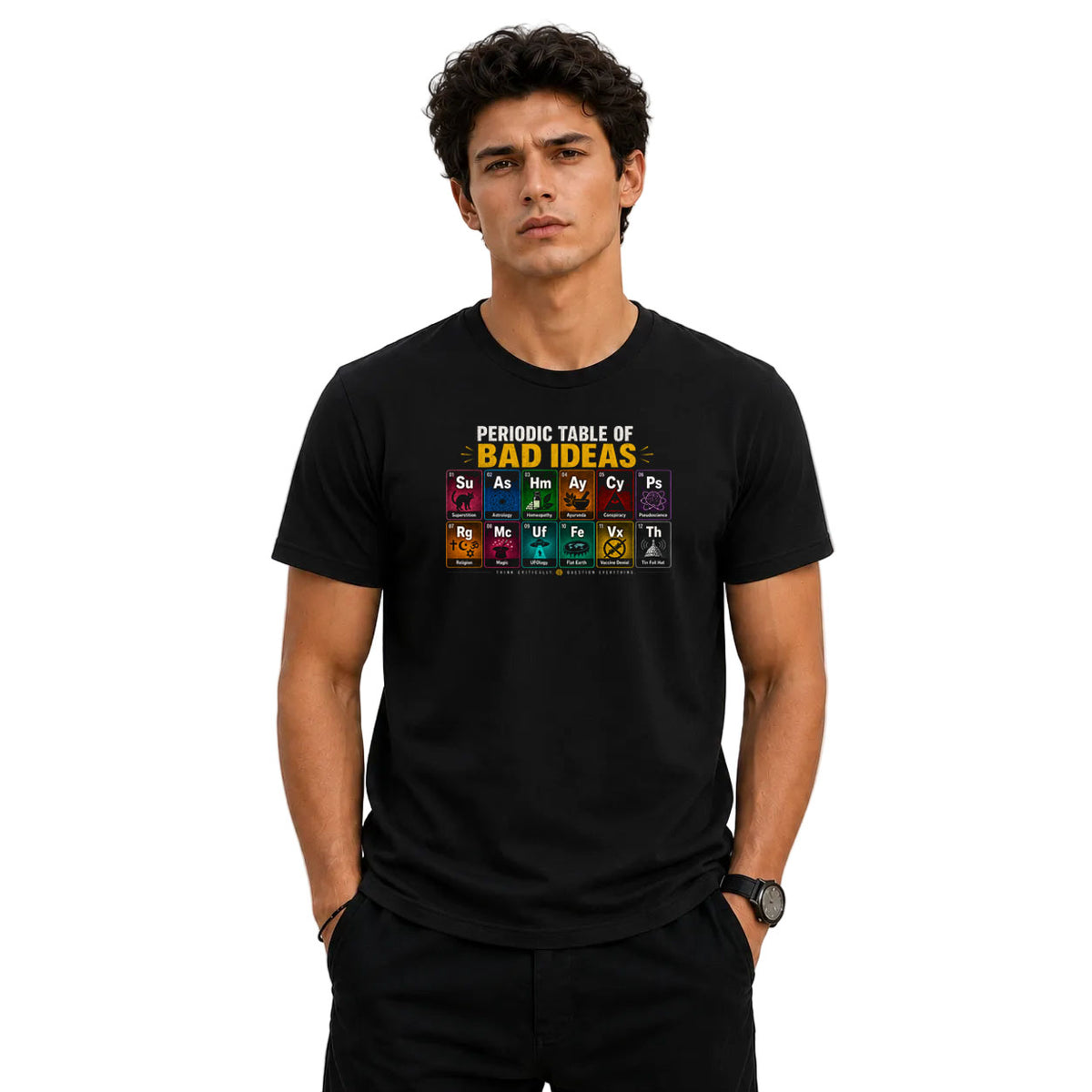 Freethinker | Arif Men's Bad Idea Crew Neck T-Shirt - (170 GSM single jersey)