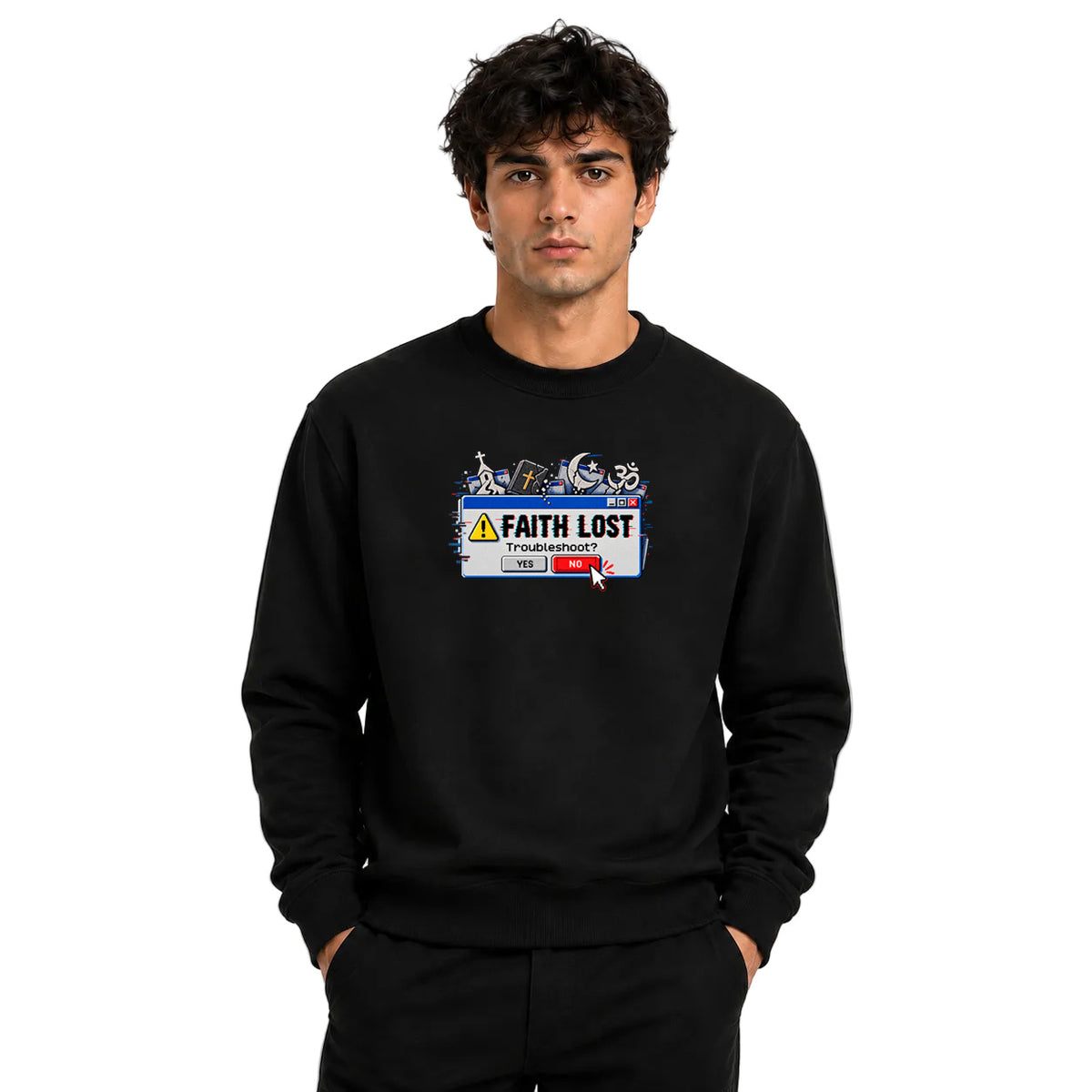 Freethinker | Arif Men's Faith Lost Sweatshirt full sleeve - (270 GSM, unbrushed)