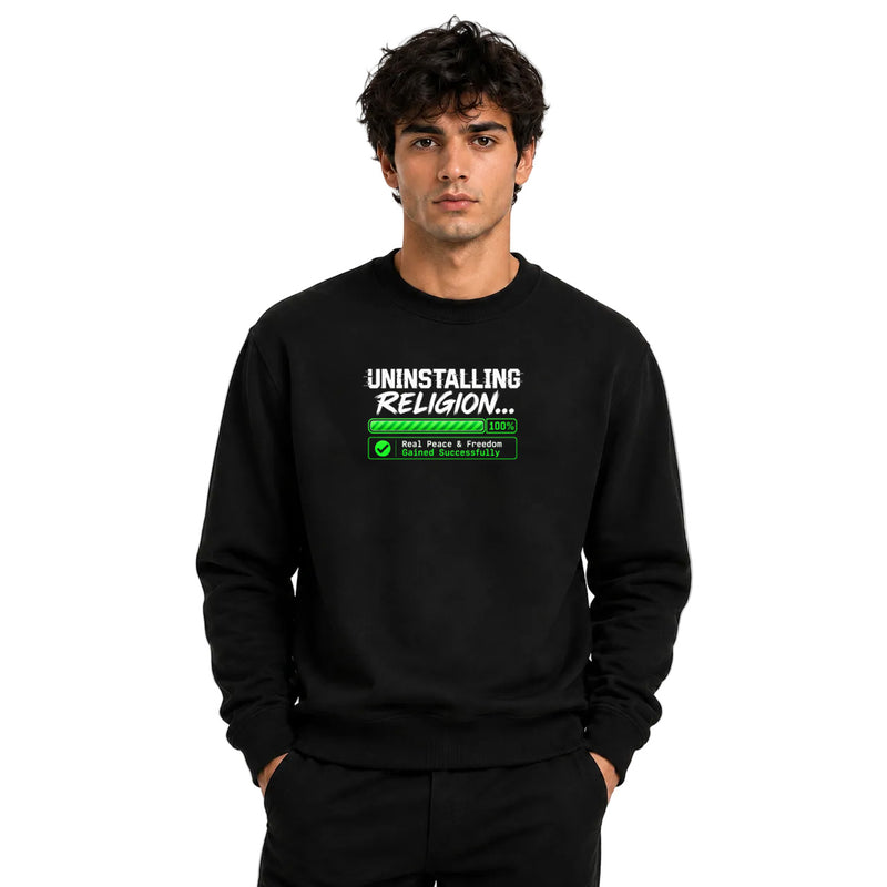 Freethinker | Arif  Men's Uninstalling Religion Sweatshirt full sleeve - (270 GSM, unbrushed)