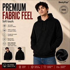 BestyPop Men’s Plain Hoodie