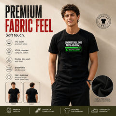 Freethinker | Arif Men's Uninstalling Religion Crew Neck T-Shirt - (170 GSM single jersey)