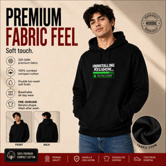 Freethinker | Arif  Men's Uninstalling Religion Hoodies - (320 GSM 3-thread loop knit, unbrushed fabric)