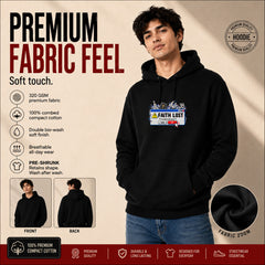 Freethinker | Arif  Men's Faith Lost Hoodies - (320 GSM 3-thread loop knit, unbrushed fabric)