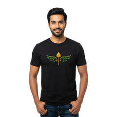 BestyPop Men’s Graphic Print Round Neck T-Shirt- Murugan (170 GSM single jersey)