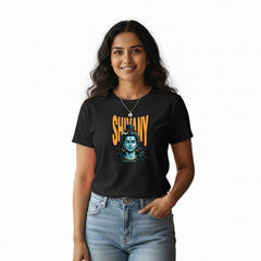 BestyPop Women’s Graphic Print Round Neck T-Shirt - Shivan (170 GSM single jersey)