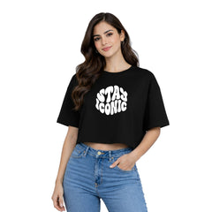 BestyPop Women’s Oversized Half Sleeve Crop Top