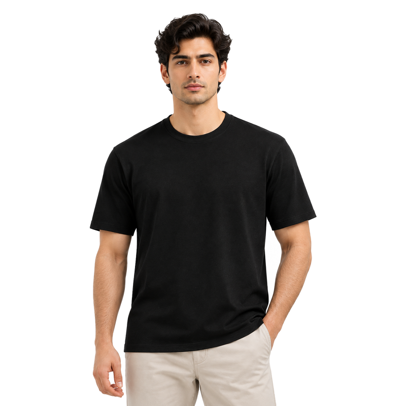 Men’s Plain Round Neck T-Shirt - 200 GSM Supima cotton Single Jersey