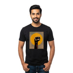 BestyPop Men’s Round Neck Half Sleeve Cotton T-Shirt | 170 GSM Soft & Breathable Fabric | Pre-Shrunk Double Bio Wash | Casual Everyday Wear for Mens | Power in Hands