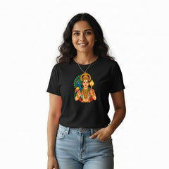 BestyPop Women’s Graphic Print Round Neck T-Shirt- Murugan (170 GSM single jersey)