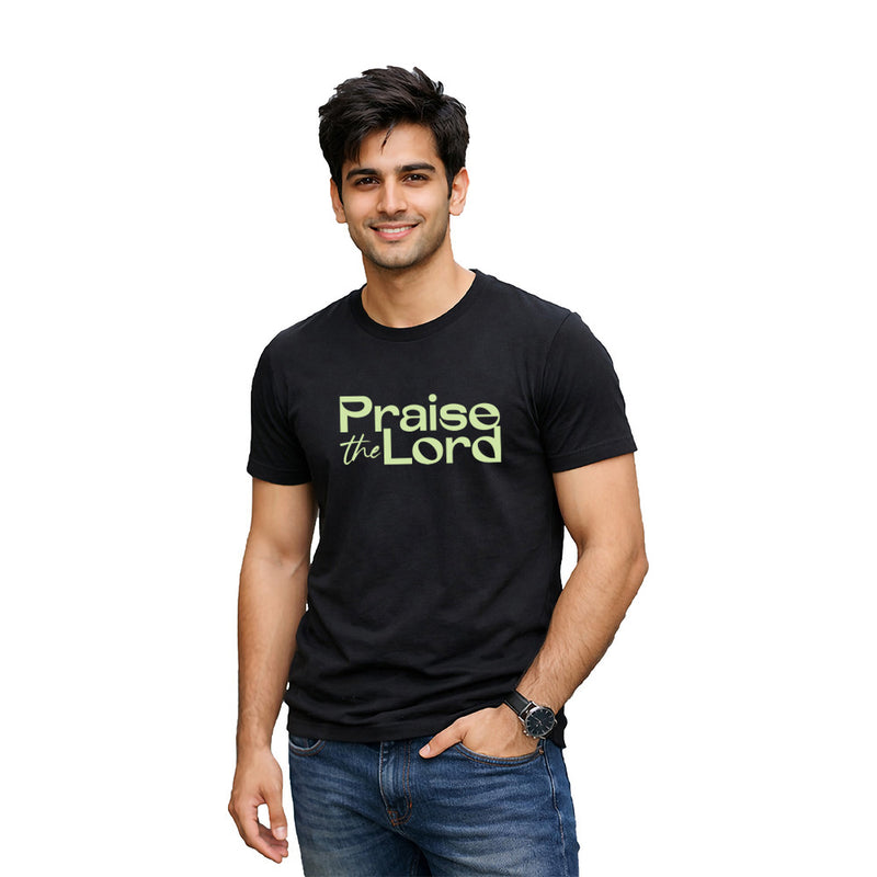 BestyPop Men’s Graphic Print Round Neck T-Shirt-Jesus(170 GSM single jersey)