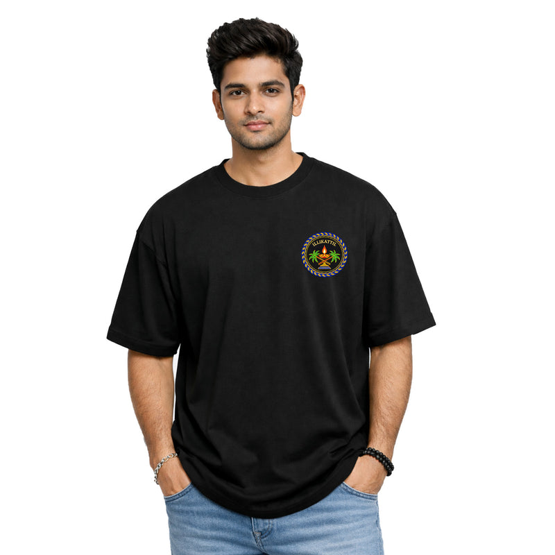BestyPop Men’s Oversized Graphic Print T-Shirt - 225 GSM