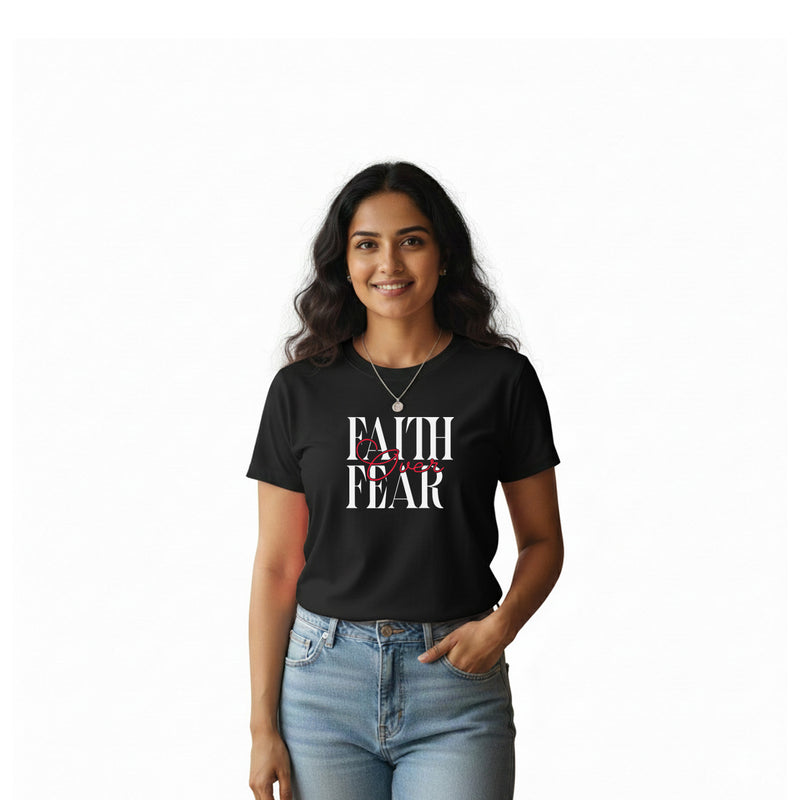 BestyPop Women’s Graphic Print Round Neck T-Shirt-Jesus(170 GSM single jersey)