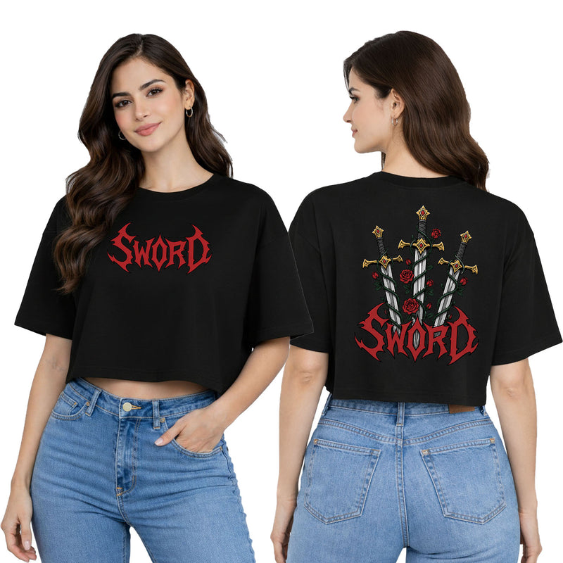 BestyPop Women’s Oversized Half Sleeve Crop Top - 220 GSM