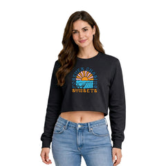 BestyPop Women’s Oversized full Sleeve Crop Top