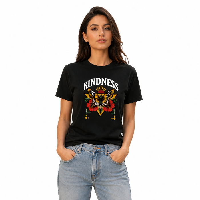 Bestypop Women's Crew Neck t-shirt - Kindness (170 GSM single jersey)