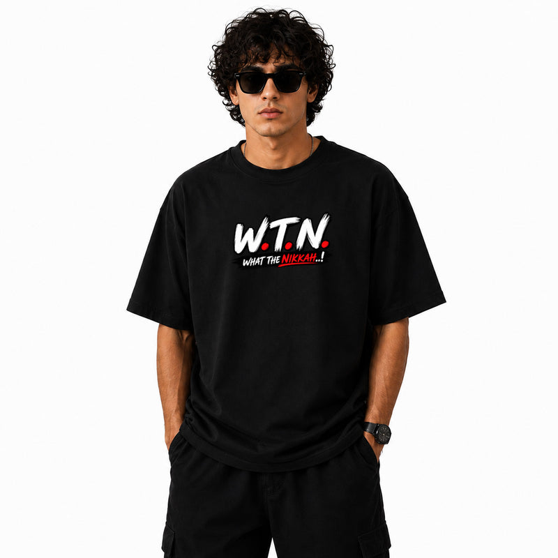 Freethinker | Arif Men's WTN Crew neck Oversized T-Shirt - (225 GSM heavyweight fabric)