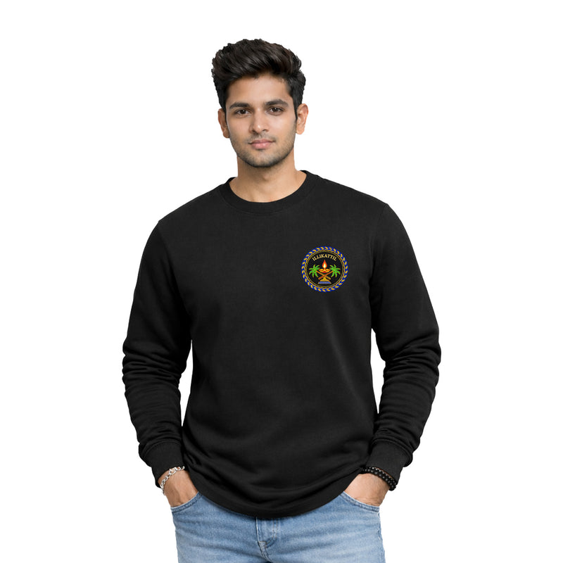BestyPop Men’s Graphic Print Round Neck Sweatshirt - 270 GSM