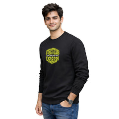 BestyPop Men’s Graphic Print Round Neck Sweatshirt - 270 GSM