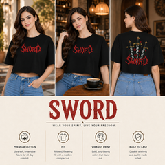 BestyPop Women’s Oversized Half Sleeve Crop Top - 220 GSM