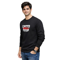 BestyPop Men’s Graphic Print Round Neck Sweatshirt - 270 GSM