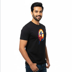 BestyPop Men’s Graphic Print Round Neck T-Shirt- Jai Shree Ram (170 GSM single jersey)
