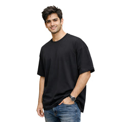 Bestypop Men's Plain oversized t-shirt- 270 GSM French Terry