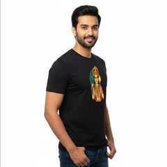BestyPop Men’s Graphic Print Round Neck T-Shirt- Murugan (170 GSM single jersey)