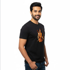 BestyPop Men’s Graphic Print Round Neck T-Shirt- Jai Shree Ram (170 GSM single jersey)