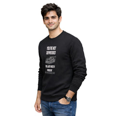 BestyPop Men’s Graphic Print Round Neck Sweatshirt - 270 GSM