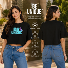 BestyPop Women’s Oversized Half Sleeve Crop Top