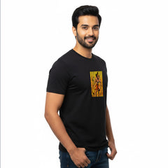 BestyPop Men’s Graphic Print Round Neck T-Shirt- Hanuman (170 GSM single jersey)